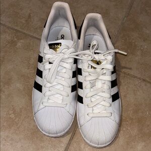 Adidas Classic White and Black Sneakers